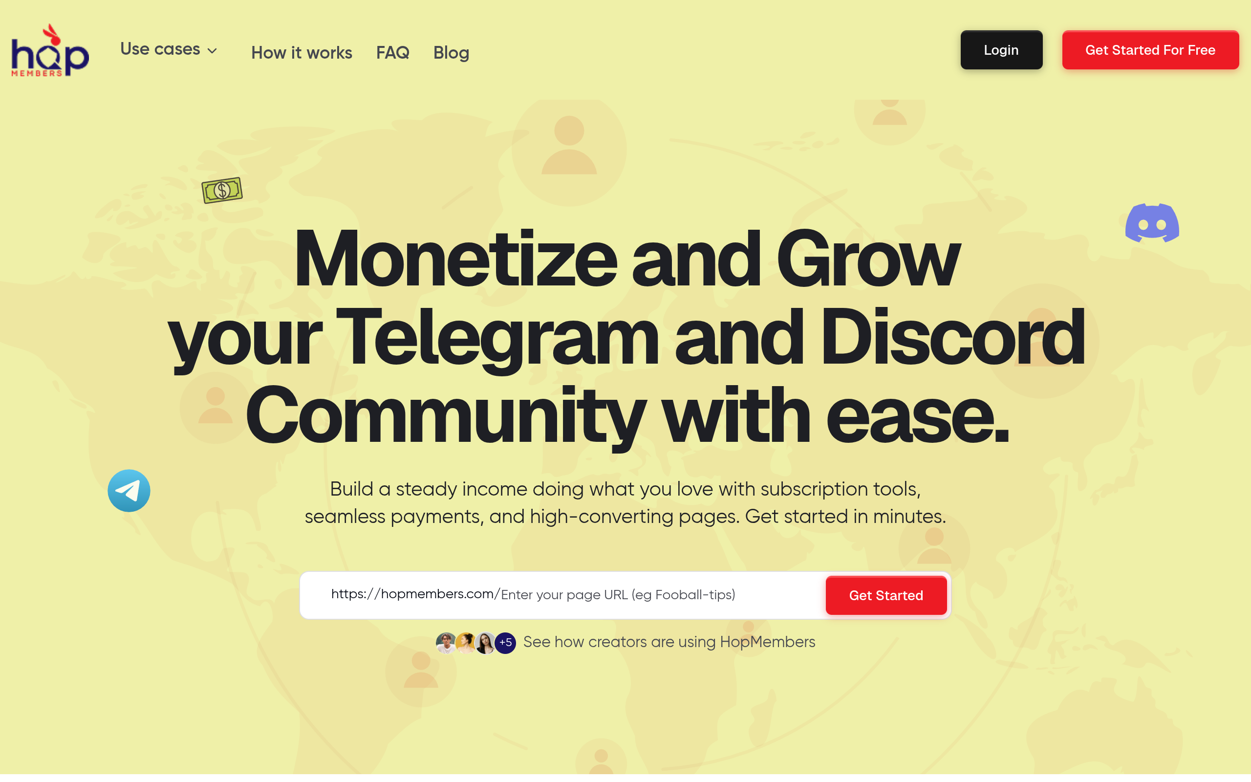 Screenshot of hopmembers.com